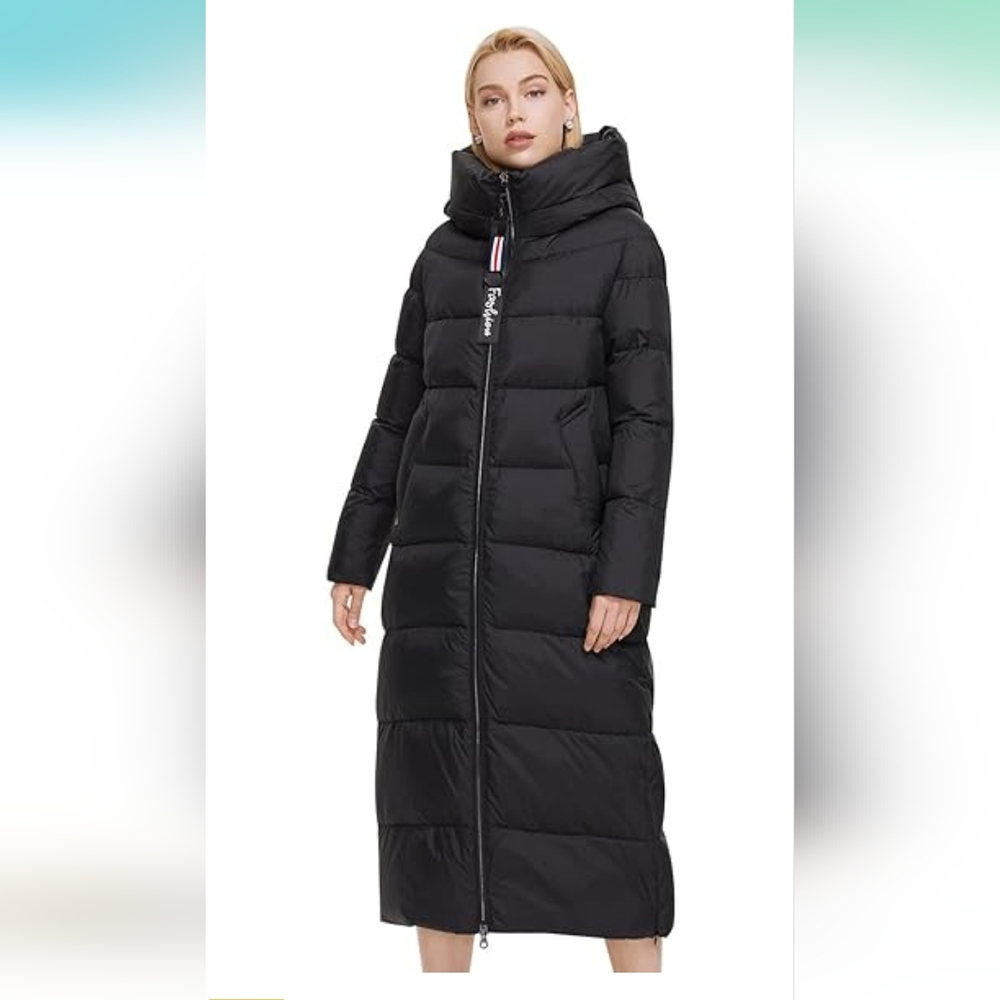 Women Down Jacket Long Winter Coat Warm Full-Zip Parkas Water-Resistant …